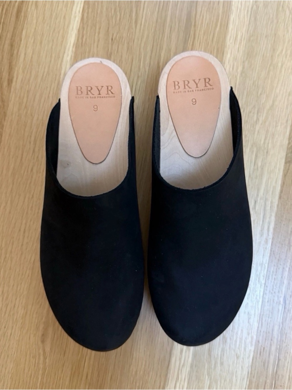 BRYR Bean black platform clog 9
